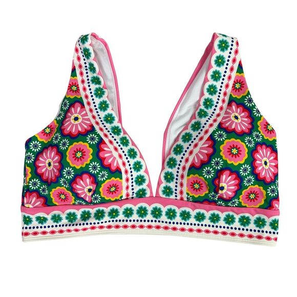 Boden Porto Bikini Bottom and Top size 16-18 Multi Flower Tile - Picture 5 of 12